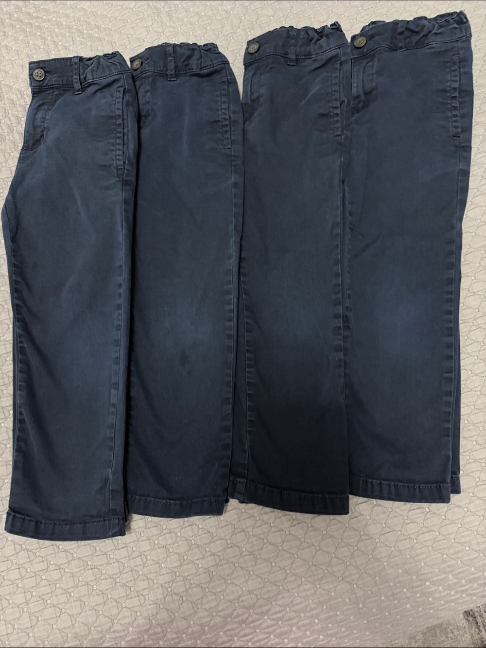The Children's Place Navy Blue  uniform Pants- bundle of 4